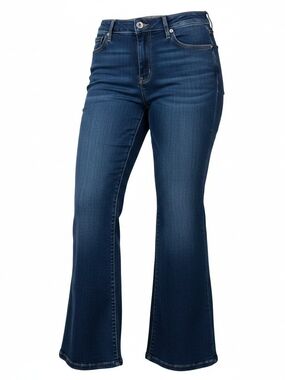Torrid Dark Indigo Flare Jeans Mid-rise 22 Short
